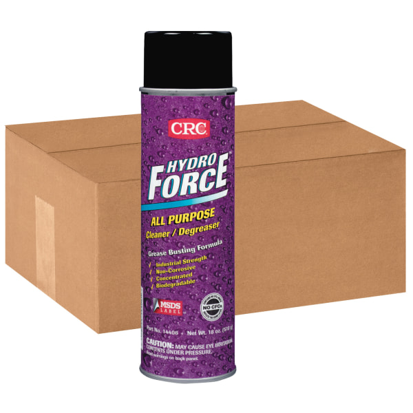 UPC 078254144061 product image for CRC HydroForce® All-Purpose Aerosol Cleaner/Degreaser, 20 Oz Can, Case Of 12 | upcitemdb.com