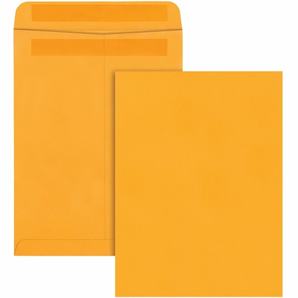 Quality Park 9x 12 Hi Bulk Catalog Envelopes with Self-Seal Closure - Catalog - 9"x 12" - 24 lb - Self-sealing Flap - Kraft - 100 Box - Brown Kraft