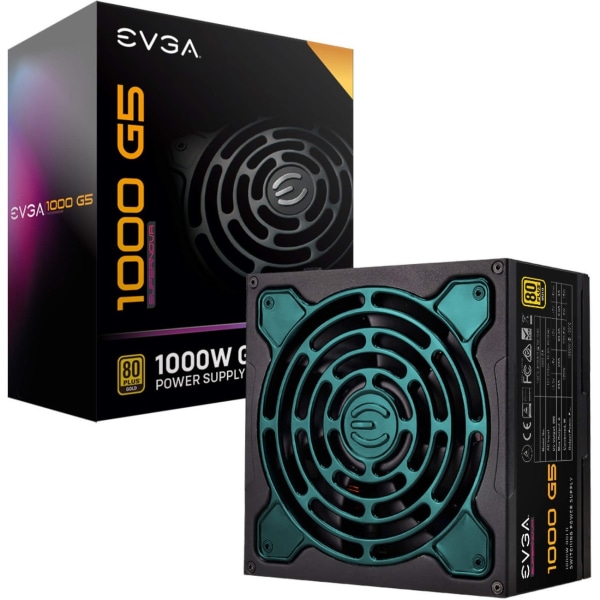 EVGA SuperNOVA 1000 G5 Power Supply - Internal - 120 V AC, 230 V AC Input - 3.3 V DC @ 24 A, 5 V DC @ 24 A, 12 V DC @ 83.3 A, 12 V DC @ 500 mA, 5 V DC