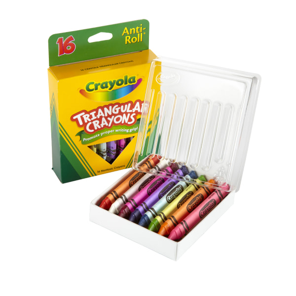 Crayola Triangular Crayon, Assorted Colors, 16/Box (52-4016)