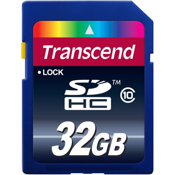 32 GB Class 10 SDHC - Class 10 - 1 Card - Transcend TS32GSDHC10