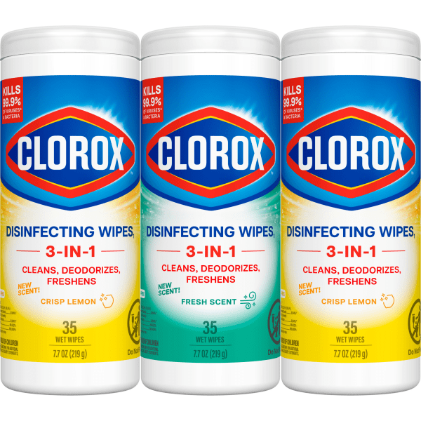 Clorox Disinfecting Cleaning Wipes Value Pack 35 Count Each Pack of 3
