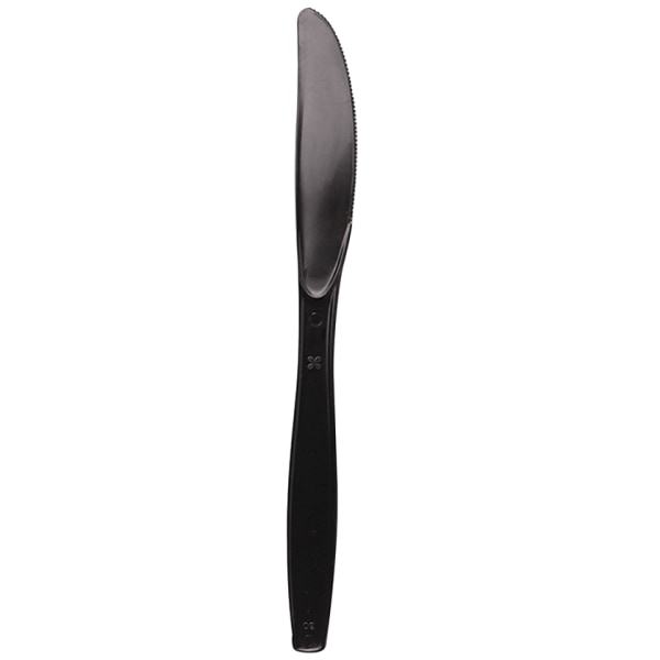 Dixie® 7.5  Heavy-weight Disposable Plastic Knife KH517  Black  1 000 per Case