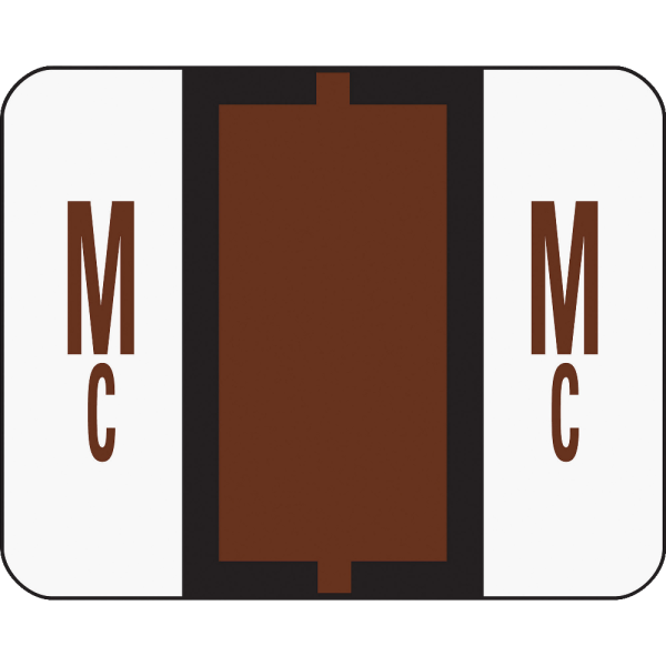 UPC 086486670975 product image for Smead® BCCR Bar-Style Permanent Alphabetical Labels, Mc, Brown, Roll Of 500 | upcitemdb.com