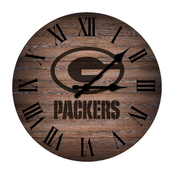 Imperial NFL Rustic Wall Clock, 16"", Green Bay Packers -  IMP  660-1001