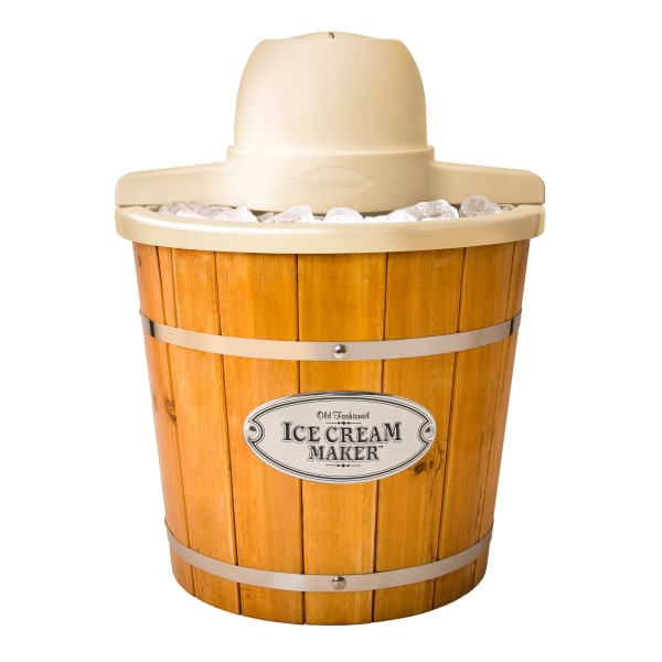 Photos - Yoghurt / Ice Cream Maker Nostalgia Electrics WICM4L Electric Wood Bucket Ice Cream Maker, Brown