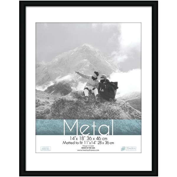 Timeless Frames Metal Frame, Matted, 14 x 18 , Black