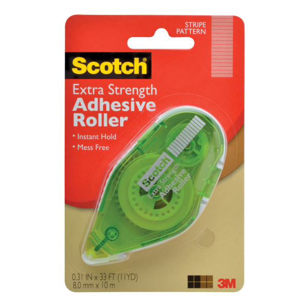 Scotch Extra Strength Adhesive Roller, 3/8 x 396 (6055-ES) | Quill