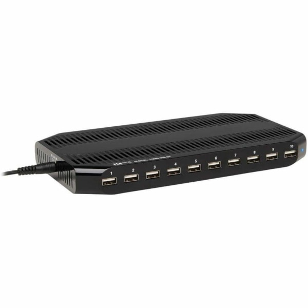 Eaton Tripp Lite Series 10-Port USB Charging Station Hub w Adjustable Storage Tablet/Smartphone/iPad/Iphone 5V 21A 105W - U280010ST