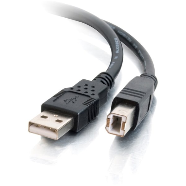 C2G 1m USB Cable - USB A to USB B Cable - M/M - Type A Male USB - Type B Male USB - 3.28ft - Black -  28101
