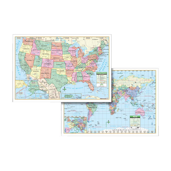 Kappa Map Group U.S. And World Wall Maps, 28"" x 40