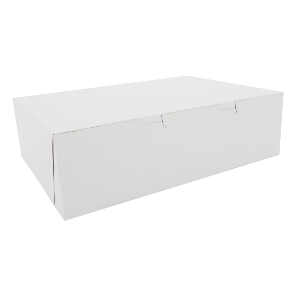 Photos - Bakeware SCT-Germany SCT Tuck-Top Bakery Boxes, 4"H x 14"W x 10"D, White, Pack Of 100 Boxes 1025