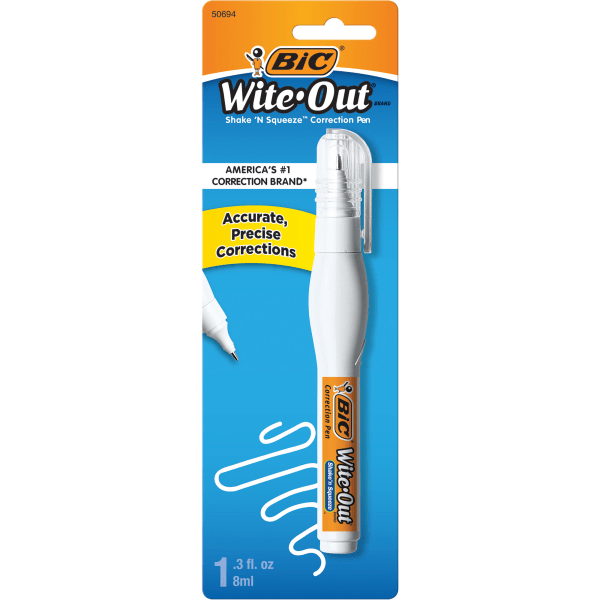 UPC 070330506930 product image for BIC Wite-Out Shake N' Squeeze Correction Pen, White, 8 ml | upcitemdb.com