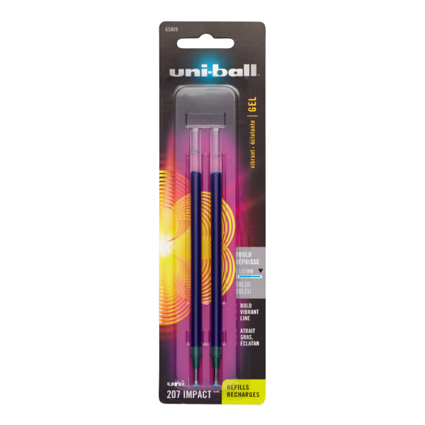 UPC 070530658095 product image for uni-ball® 207™ Impact™ Gel Pen Refills, Bold Point, 1.0 mm, Blue, Pack Of 2 | upcitemdb.com