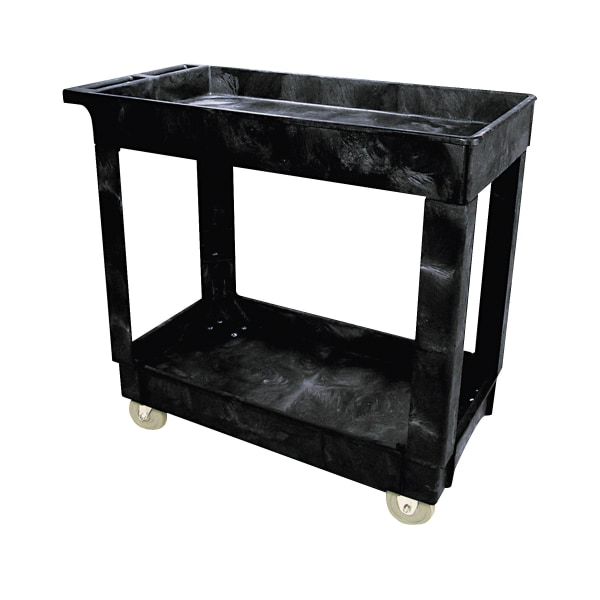 Service/utility Cart  Two-Shelf  17w X 38d X 31h  Black
