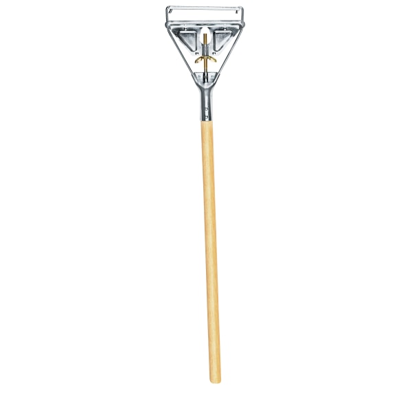 Boardwalk® Screw Clamp Metal Head Wooden Mop Handle, #20+, 1.13" Dia X