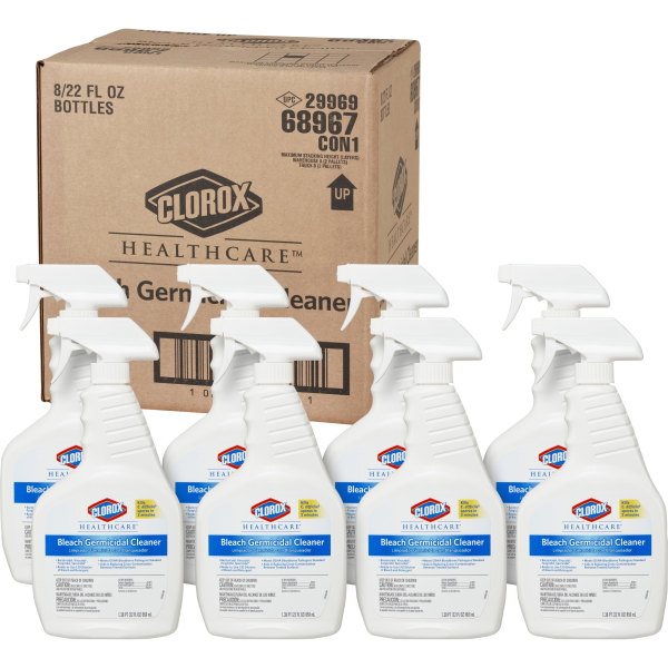 Clorox, CLO68967, Healthcare Bleach Germicidal Cleaner, 1 Each, Clear
