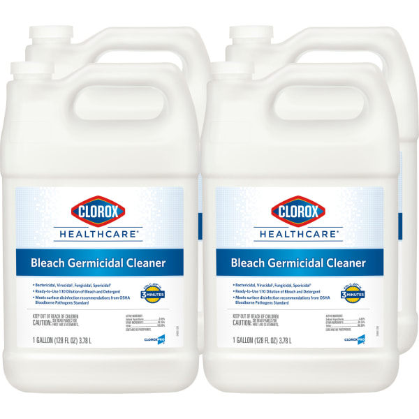 Clorox Healthcare Bleach Germicidal Cleaner Refill - Concentrate - 128 fl oz (4 quart) - Refillable, Disinfectant, Fast Acting, Cleanse, Ant