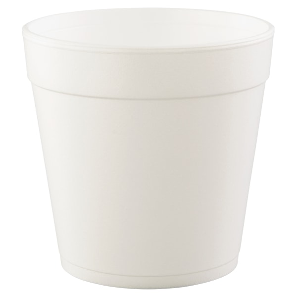 Dart Foam Food Containers, 32 Oz, White, 25 Containers Per Bag, Carton Of 20 Bags -  32MJ48