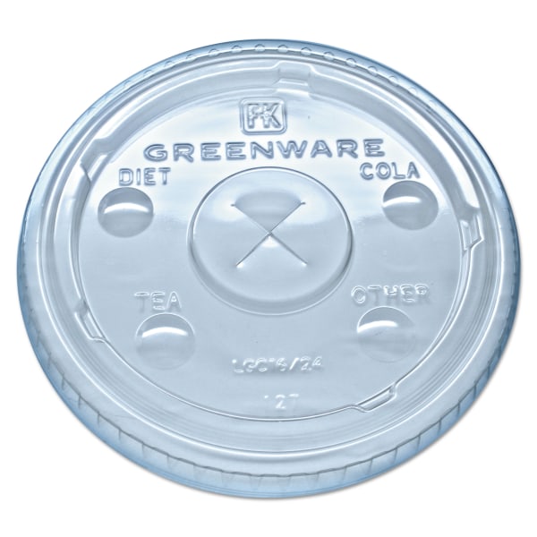 UPC 049202012114 product image for Fabri-Kal® Greenware® Cold Drink Cup Lids, Fits 16-, 18- And 24-Oz Cups, Clear,  | upcitemdb.com