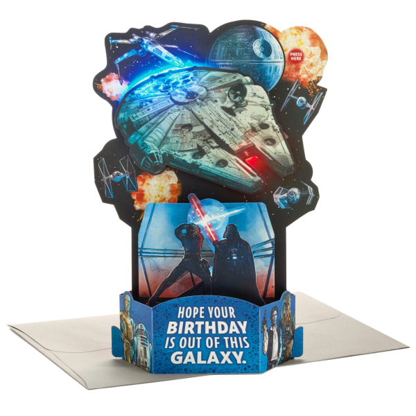 Hallmark Paper Wonder Card, 9-1/2" x 6-9/16", Millennium Falcon