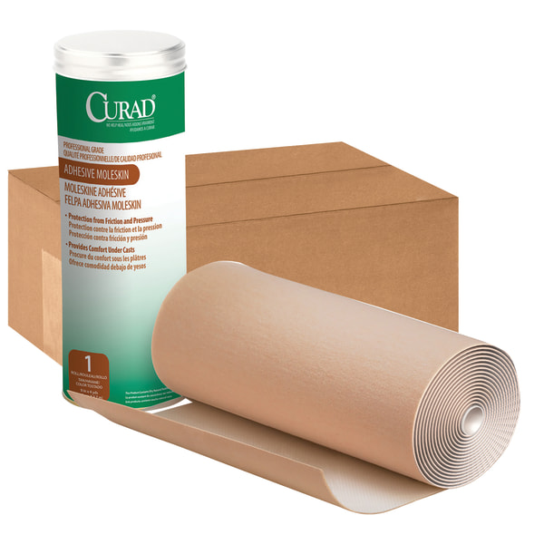 CURAD Moleskin Rolls 9 x 4 Yd Tan Pack Of 12