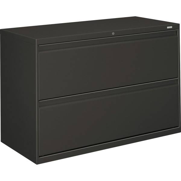 HON® 800 20""D Lateral 2-Drawer File Cabinet With Lock, Charcoal -  892LS