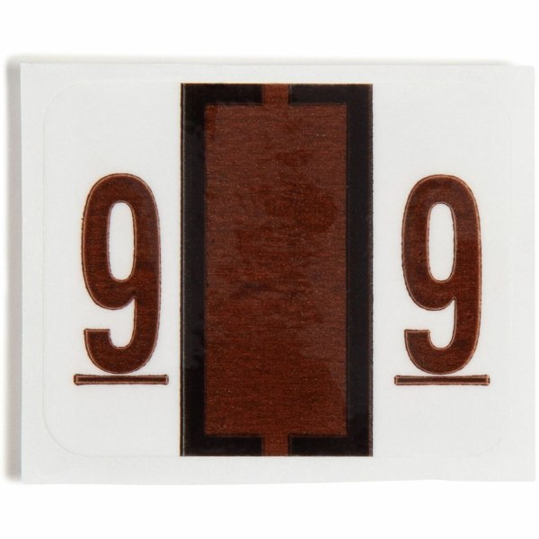 UPC 086486673792 product image for Smead® BCCRN Bar-Style Permanent Numerical Labels, 9, Brown, Roll Of 500 | upcitemdb.com