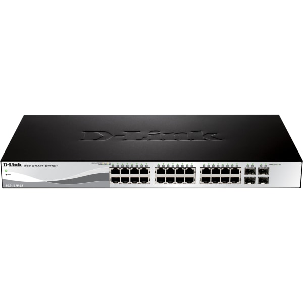 D-Link 28-Port Gigabit Ethernet Managed Switch, 10/100/1000 Mbps (DGS-1210-28)