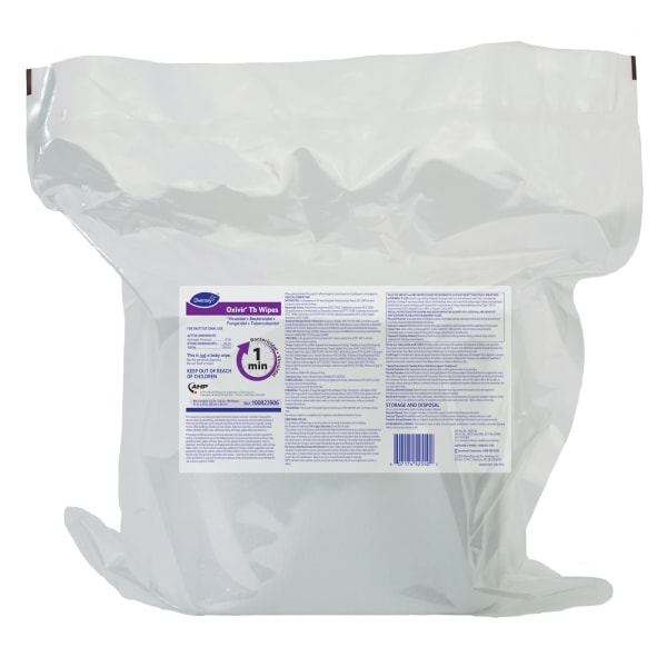 Diversey Oxivir TB Disinfectant Wipes, 11 x 12, White, 160 Wipes/Tub, 4 Tubs/Carton