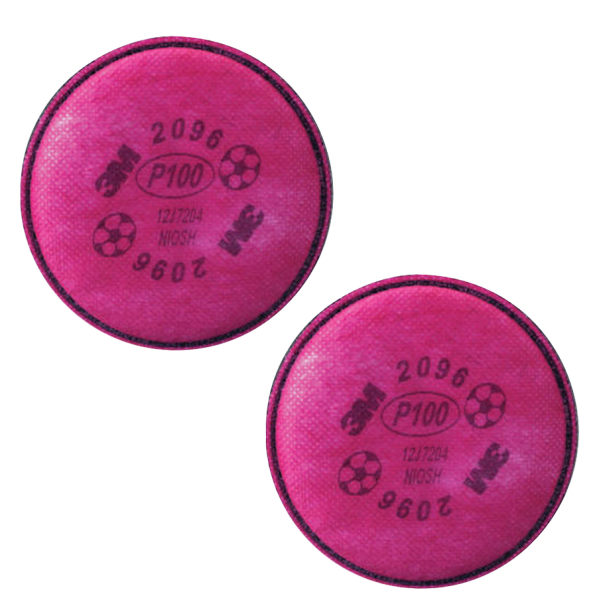 2 Pack 3M Particulate Filter 2096  P100  with Nuisance Level Acid Gas Relief