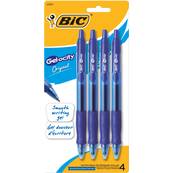 UPC 070330328075 product image for BIC� Gel-ocity� Gel Retractable Gel Ink Pens, Medium Point, 0.7 mm, Translucent  | upcitemdb.com