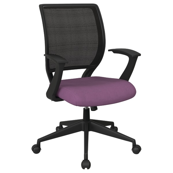 Office Star Work Smart Mesh Task Chair, Fabric Purple/Black
