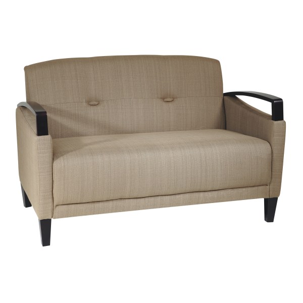 Office Star Ave Six Main Street Loveseat, Green/Espresso