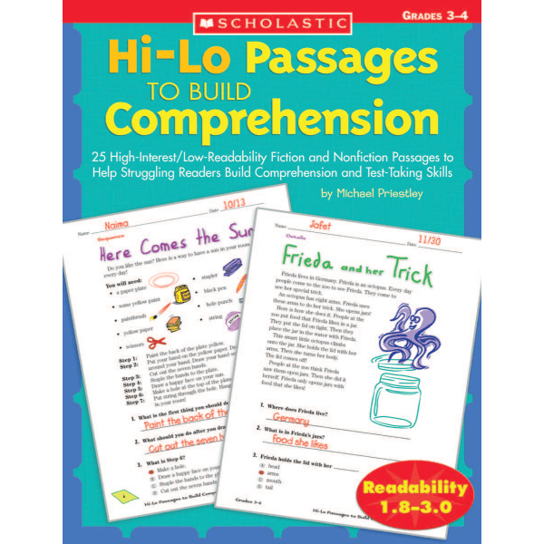 UPC 078073548873 product image for Scholastic Hi-Lo Passages To Build Comprehension, Grades 3-4 | upcitemdb.com