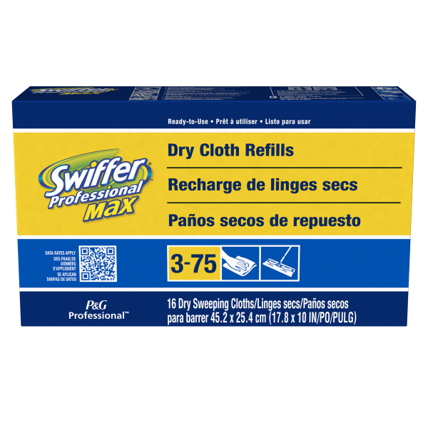 Swiffer PGC37109 17 in. Swiffer Max Refill Cloths  White - 16 Count