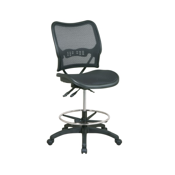 Deluxe Ergonomic AirGrid Seat and Back Drafting Chair, Dark