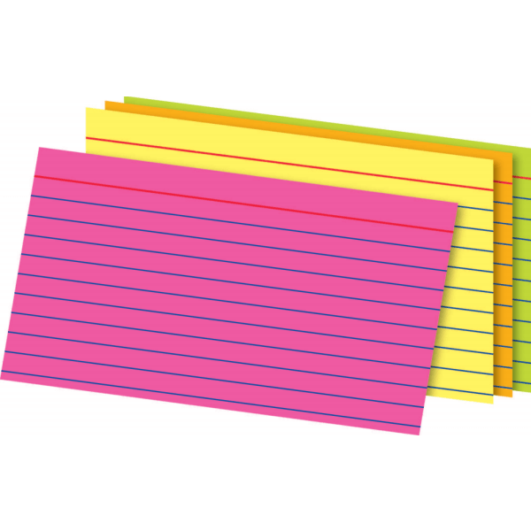 Office Depot Glow Index Cards  3in. x 5in.  Assorted Colors  Pack Of 300  OD81300