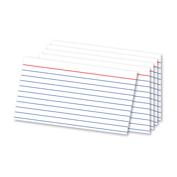 Office Depot® Brand Index Cards And Tray Set, 3" x 5", White, Pack Of