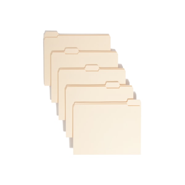 UPC 086486103565 product image for Smead® Reinforced Tab Manila File Folders, Letter Size, 1/5 Cut, Pack Of 100 | upcitemdb.com