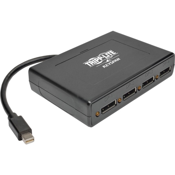 Tripp Lite 4-Port Mini DisplayPort to DisplayPort Multi-Monitor Splitter MST Hub 4K 60 Hz UHD DP1.2 TAA - 3840 × 2160 - DisplayPort -  B155-004-DP-V2