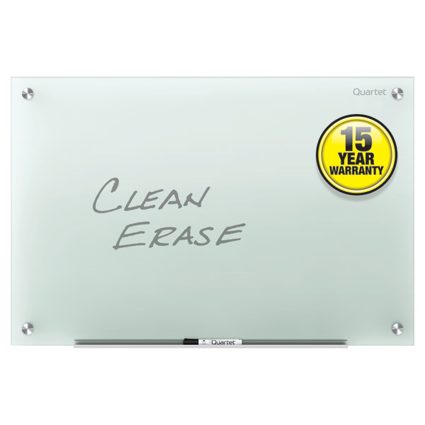 Quartet® Infinity™ Glass Unframed Non-Magnetic Dry-Erase Whiteboard, 18"" x 24"", Frosted White -  G2418F