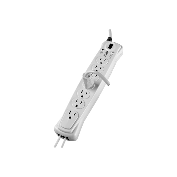 APC by Schneider Electric Basic Surge 7 Outlet W/Tel 10 Ft Cord 120V - 7 x NEMA 5-15R - 840 J - 120 V AC Input