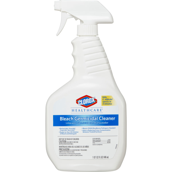 Clorox Healthcare Bleach Germicidal Cleaner  32oz Spray Bottle