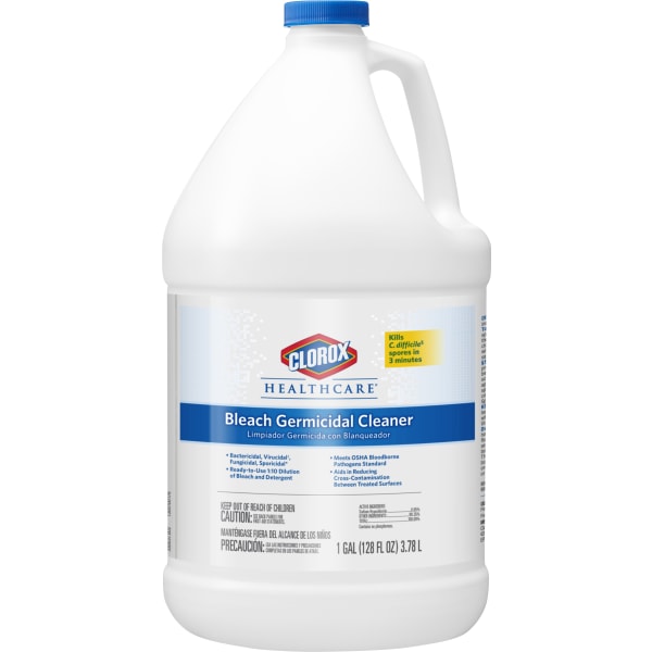 Clorox Healthcare Bleach Germicidal Cleaner Refill, (4) 128 Ounce Bottles