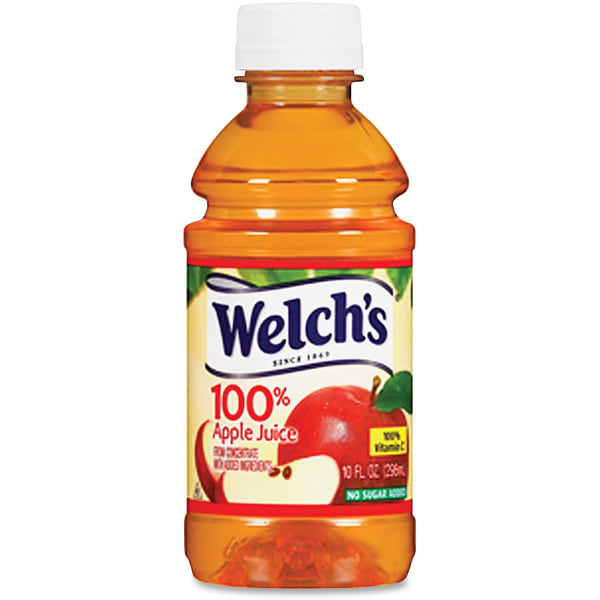 Welch's Apple Juice 10Oz 24 Per Carton - Ready-to-Drink - Apple Flavor - 10 fl oz (296 mL) - Bottle - 24 / Carton -  31600