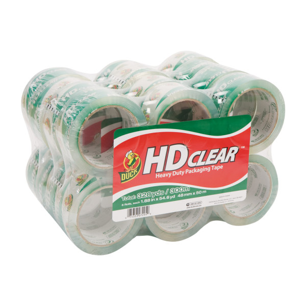 Duck HD Clear Packing Tape 1.88 in x 55 yd 24 Pack