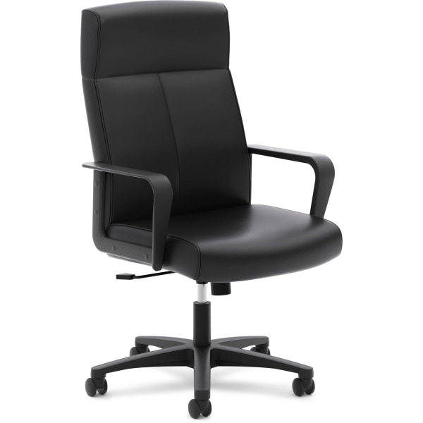 basyx by HON® Validate Ergonomic Bonded Leather High-Back Chair, Black -  VL604SB11