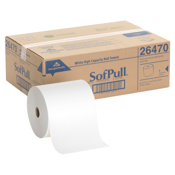 Georgia Pacific Professional Hardwound Roll Paper Towel  Nonperf  7.87  x 1 000 ft  White  6 Rolls/Carton