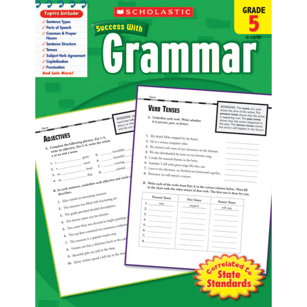 Scholastic Success With: Grammar Workbook, Grade 5